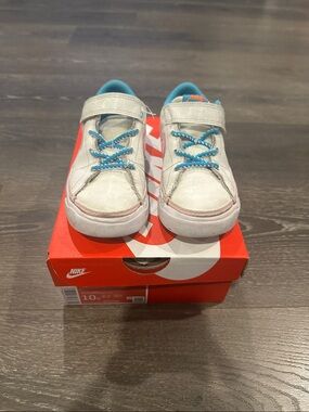 Nike Kids' Court Legacy - White & Blue Casual Skate Shoes